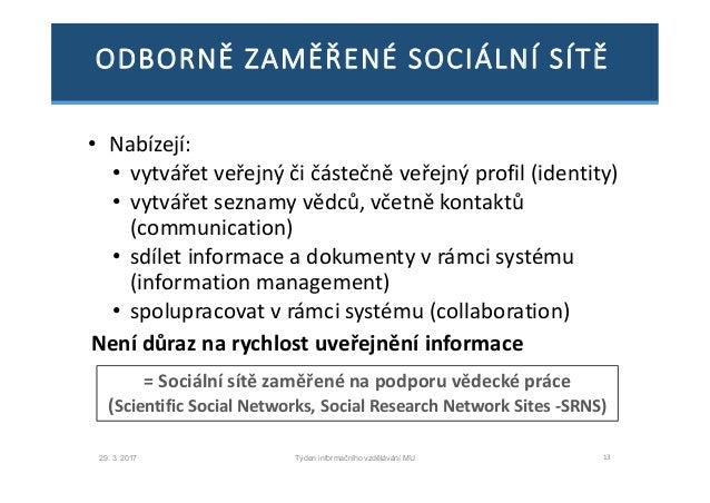 Vytváření sociálních sítí