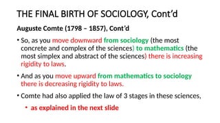 SOC 101 Lecture Notes 2, PPT - THE HISTORY OF SOCIOLOGY (1).pptx