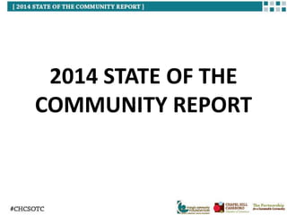 2014 STATE OF THE 
COMMUNITY REPORT 
 