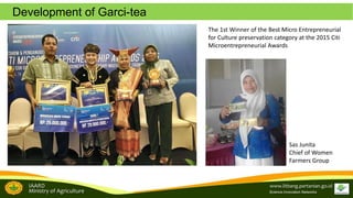 Brand development in women farmers group empowerment to support the tropical fruit tree community biodiversity management: A study from Garcinia sp conservation in Sijunjung, West Sumatra, Indonesia