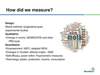 Merging the social with the technical: Using a gender transformative approach in smallholder aquaculture development in Bangladesh