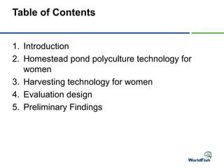 Merging the social with the technical: Using a gender transformative approach in smallholder aquaculture development in Bangladesh