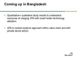 Transitioning to GTA in small holder aquaculture