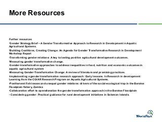 Transitioning to GTA in small holder aquaculture