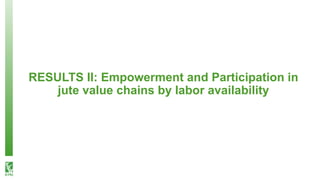 Labor scarcity and women's role in agricultural production: evidence from Bangladesh