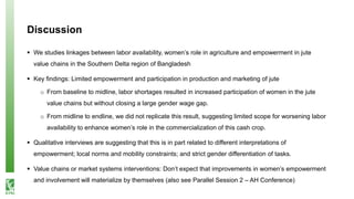 Labor scarcity and women's role in agricultural production: evidence from Bangladesh