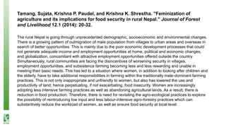 Labor scarcity and women's role in agricultural production: evidence from Bangladesh