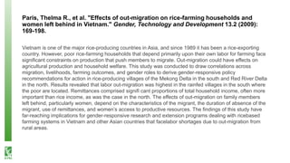 Labor scarcity and women's role in agricultural production: evidence from Bangladesh