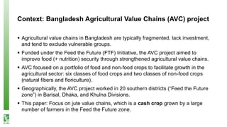 Labor scarcity and women's role in agricultural production: evidence from Bangladesh