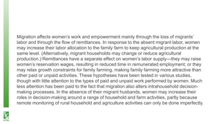 Labor scarcity and women's role in agricultural production: evidence from Bangladesh