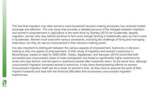 Labor scarcity and women's role in agricultural production: evidence from Bangladesh