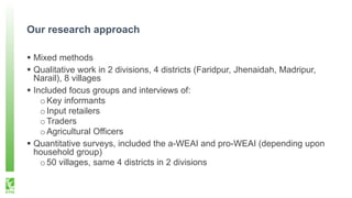 Gender roles in the jute value chain in Bangladesh - Experience from the USAID/AVC project impact evaluation