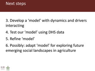 Exploring feminization of agriculture through gender dynamics across scales