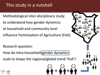 Exploring feminization of agriculture through gender dynamics across scales