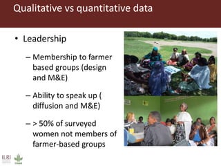 Women farmers' participation in the agricultural research process: implications for agricultural sustainability in Ethiopia