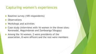 Farms not arms: The role of women in conflict-vulnerable communities in the Philippines