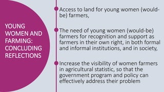 Young women farmers in Indonesia: at the intersection of class, generation and gender