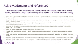 Exploring empowerment transitions of women and men in Bangladesh