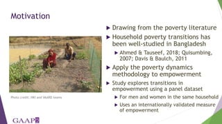 Exploring empowerment transitions of women and men in Bangladesh