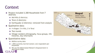 The monster-in-law effect: Linking qualitative observations to quantitative analysis on household structure, migration and empowerment in Nepal