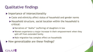 The monster-in-law effect: Linking qualitative observations to quantitative analysis on household structure, migration and empowerment in Nepal