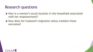 The monster-in-law effect: Linking qualitative observations to quantitative analysis on household structure, migration and empowerment in Nepal