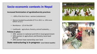 Unravelling the misfit: How gender equity interventions in Nepal's agrobiodiversity management fails to respond to rapidly changing rural livelihood context