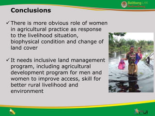 Gender issue in rural lowland management and development in Southern Sumatra