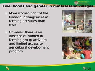 Gender issue in rural lowland management and development in Southern Sumatra