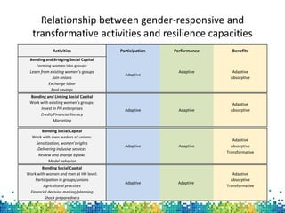 Designing options to narrow gender gaps in agricultural value chains using a resilience lens: Evidence from the Tahoua region of Niger