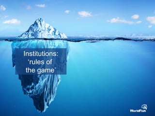 Institutions:
‘rules of
the game’
 