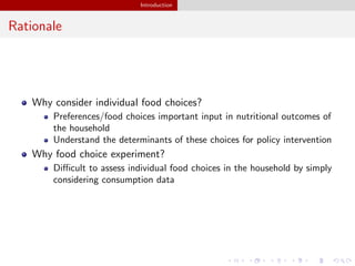 Do empowered individuals make healthier food choices? An experimental analysis of men's and women's food choices among smallholder farming households in Guatemala