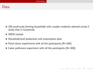 Do empowered individuals make healthier food choices? An experimental analysis of men's and women's food choices among smallholder farming households in Guatemala