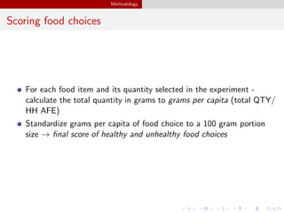 Do empowered individuals make healthier food choices? An experimental analysis of men's and women's food choices among smallholder farming households in Guatemala