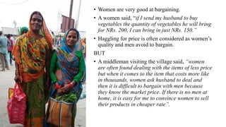 Gendered challenges of bargaining in agricultural value chain in the Eastern Gangetic Plains