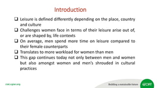 Deconstructing leisure time and workload: Case of women bean producers in Kenya