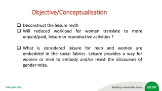 Deconstructing leisure time and workload: Case of women bean producers in Kenya