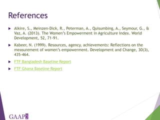 Who is empowered? Predictors of empowerment in Bangladesh and Ghana
