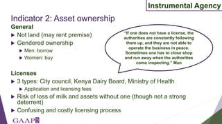 Understanding empowerment among retailers in the informal milk sector in peri-urban Nairobi: Informing an adaptation of the project-level Women's Empowerment in Agriculture Index