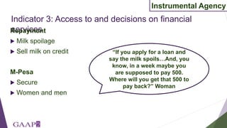 Understanding empowerment among retailers in the informal milk sector in peri-urban Nairobi: Informing an adaptation of the project-level Women's Empowerment in Agriculture Index