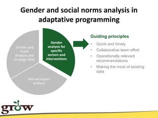 From theory to practice: a social norms approach to exposing, defining and addressing agricultural gender gaps