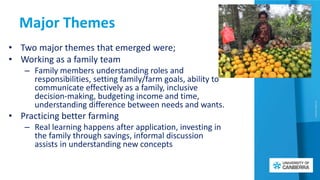 Learning to work as a farming family team: Farmer responses to a gender-inclusive approach to extension
