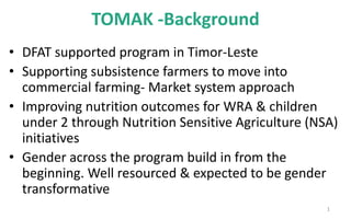 Supporting womens groups and networks- visibility, voice & influence in market systems and agriculture sector governance