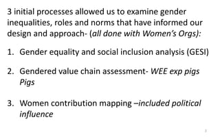 Supporting womens groups and networks- visibility, voice & influence in market systems and agriculture sector governance