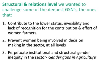 Supporting womens groups and networks- visibility, voice & influence in market systems and agriculture sector governance