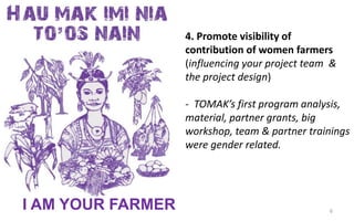 Supporting womens groups and networks- visibility, voice & influence in market systems and agriculture sector governance