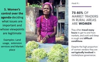 Supporting womens groups and networks- visibility, voice & influence in market systems and agriculture sector governance