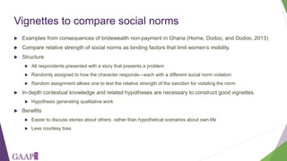 Developing measures of freedom of movement for gender studies of agricultural value chains