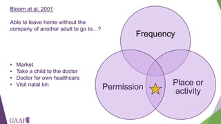 Developing measures of freedom of movement for gender studies of agricultural value chains