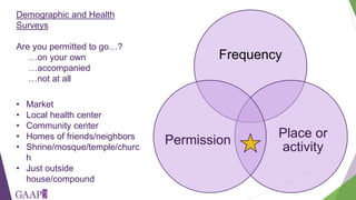 Developing measures of freedom of movement for gender studies of agricultural value chains